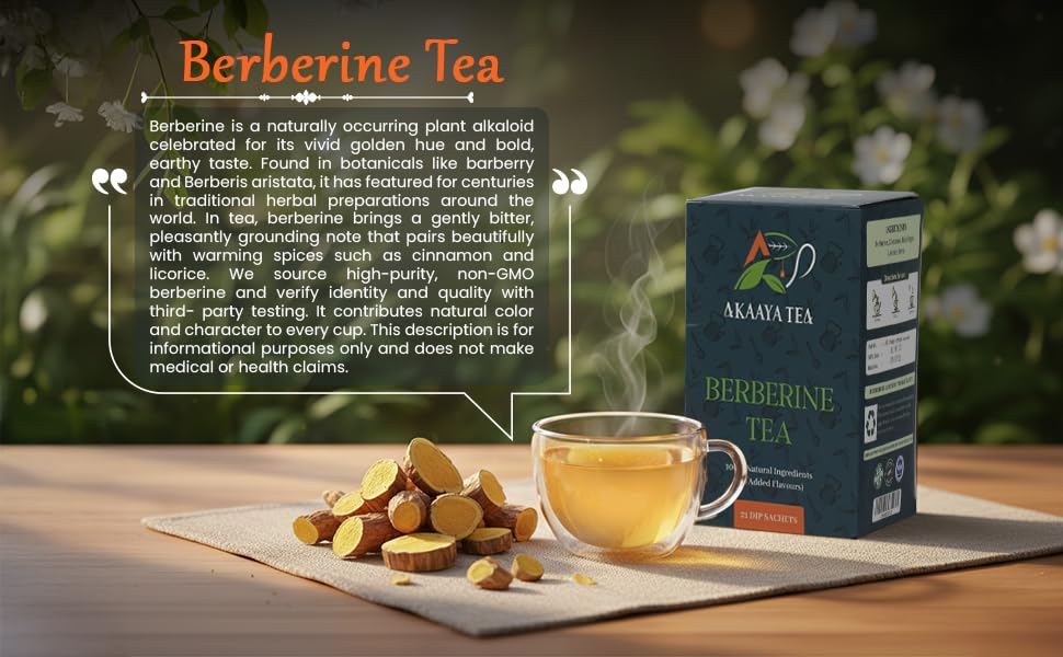 AKAAYA Berberine Tea authentic Indian origin delivers premium taste