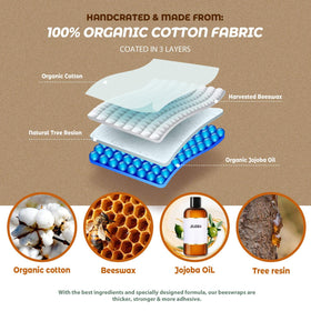 Akeeko beeswax wraps large size wrapping cheese for longer freshness.