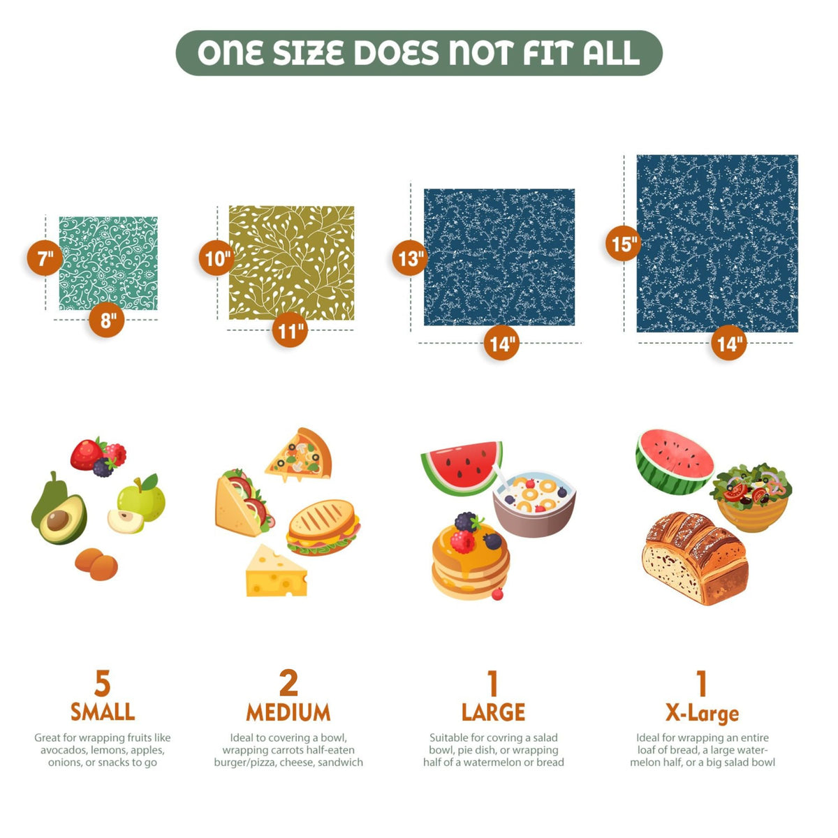 Akeeko beeswax wraps medium size sealing a container for leftovers.