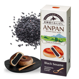 Aki Foods Japan Hokkaido Anpan black sesame pack, ideal for gifting.