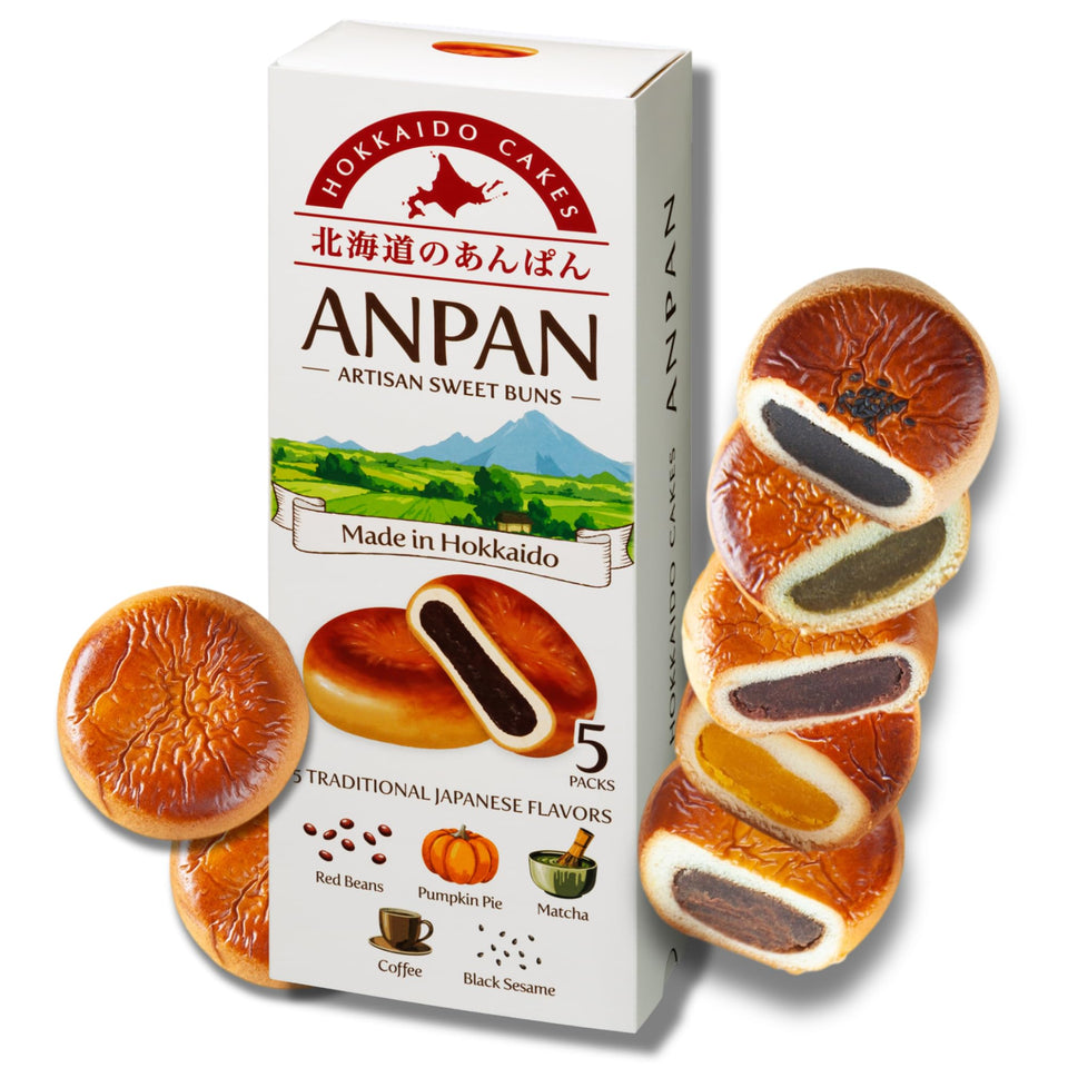 Aki Foods Japan Hokkaido Anpan red bean close-up, showcasing rich filling perfect for tea time.