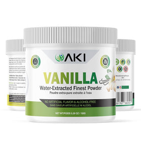 Non-GMO vegan vanilla powder packaging label