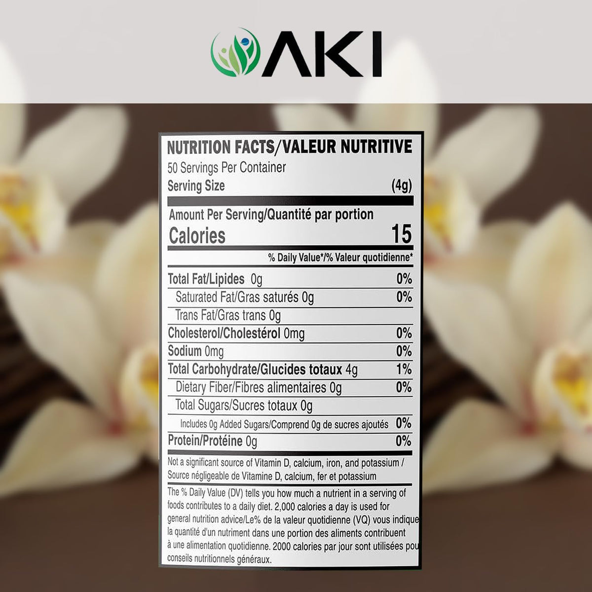 Water-extracted vanilla powder pack showing pure aroma