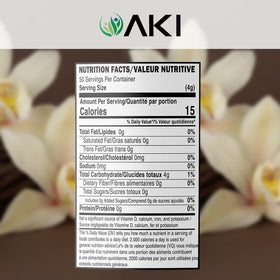 Water-extracted vanilla powder pack showing pure aroma