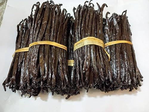 Akshit vanilla beans plump dark brown pods show rich aroma for baking