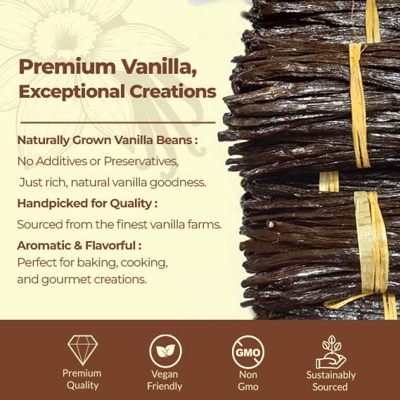 Close-up of Akshit vanilla bean seeds highlighting intensity
