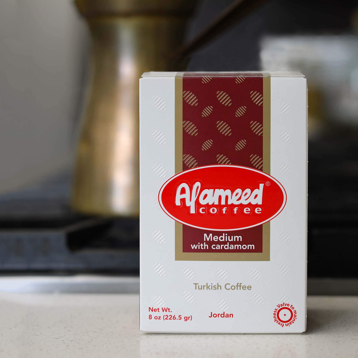 Al Ameed medium roast cardamom coffee for daily cups