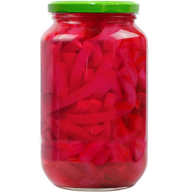 Al Dayaa pickled turnips sliced product in glass jar close-up highlighting fresh slices, great for salads.
