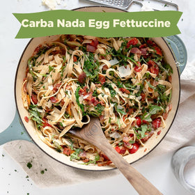 AL DENTE Carba-Nada Egg Fettuccine pack front showcasing six-pack value