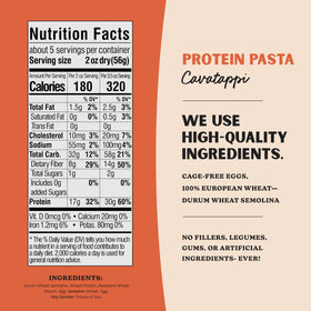 AL DENTE Protein Pasta 12-minute cook time demonstrates fast weeknight prep