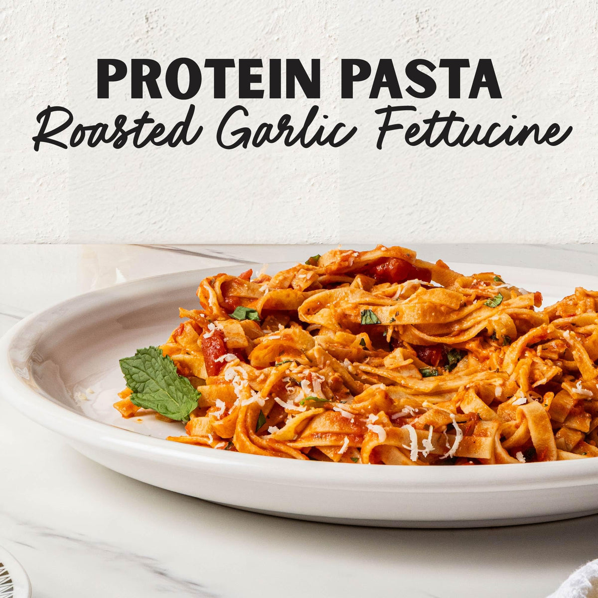 Stovetop cooking with AL DENTE Protein Pasta in a pan, ready in minutes.