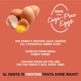 Close-up of premium ingredients used by AL DENTE Protein Pasta.