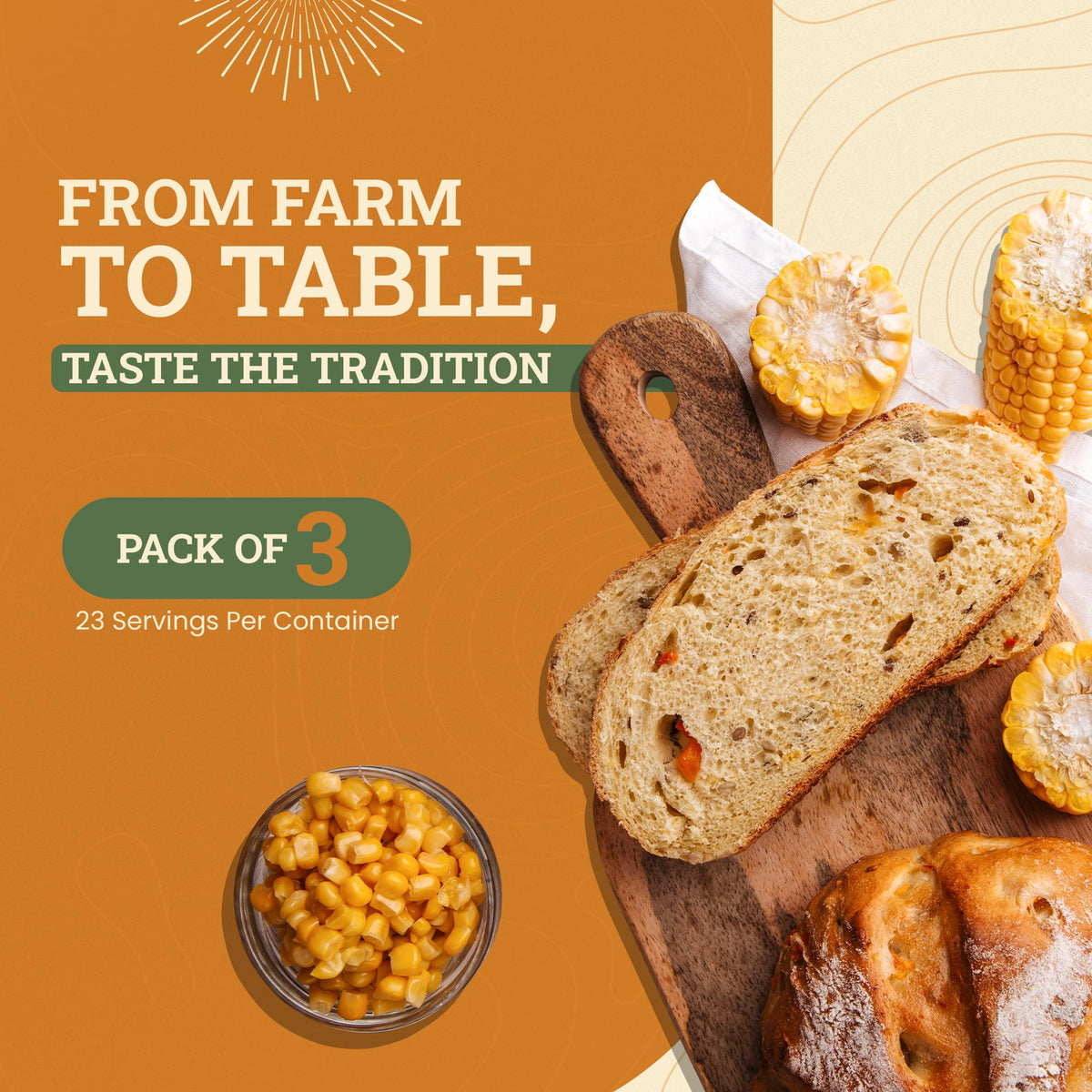 Bag label view of Alabama King pack-3 to highlight premium ingredients for everyday cooking.