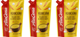 ALACENA Huancaina sauce pack 3 jar front view, creamy texture ready for dipping.