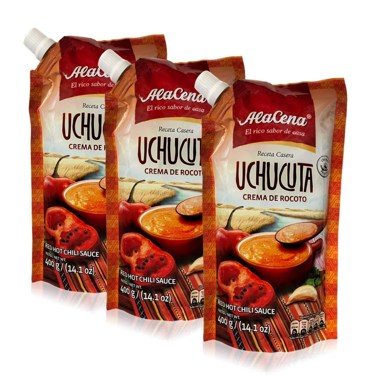 AlaCena Rocoto Uchucuta bottle ready to heat up grilled meats