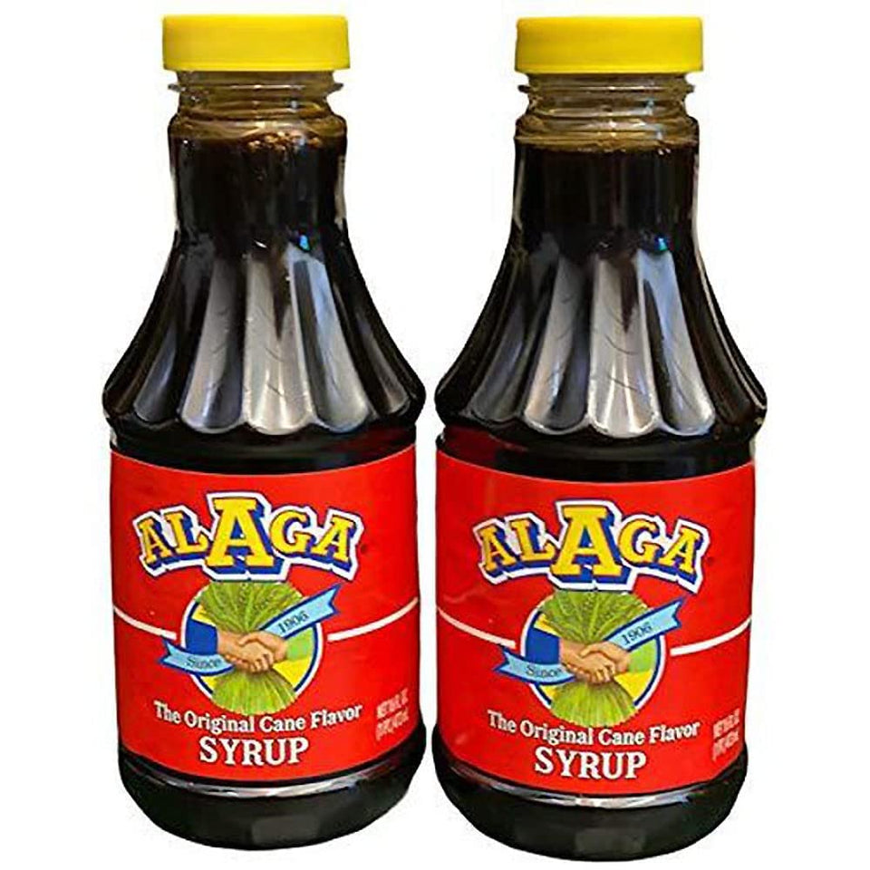 Alaga Original Cane Syrup bottle pour shows smooth sweetness for beverages