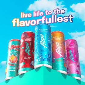 Alani Nu Blue Slush serving suggestion in a chilled cup highlights zero sugar