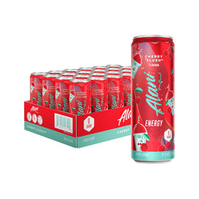Alani Nu Cherry Slush can front view highlighting zero sugar energy