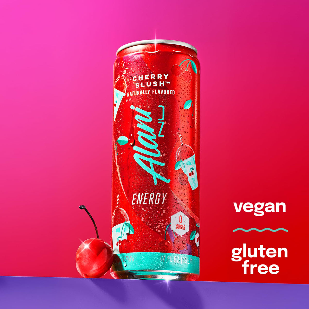 Alani Nu Cherry Slush hand-held can for on-the-go energy