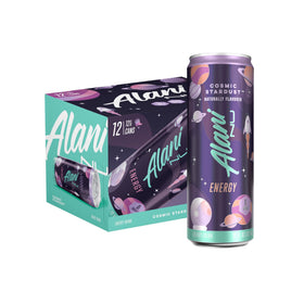 Alani Nu Cosmic Stardust can front view, energy boost on the go.