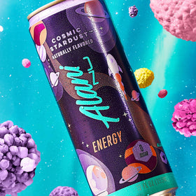 Alani Nu Cosmic Stardust flavor splash shot highlights tropical-inspired notes.