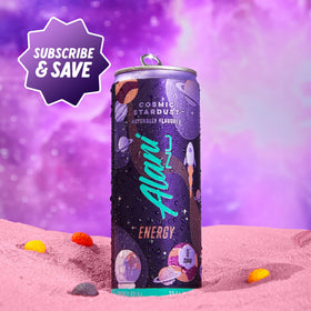 Alani Nu Cosmic Stardust close-up of ingredients underlines no artificial colors.