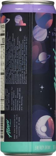 Alani Nu Cosmic Stardust ingredients panel highlights Biotin and B vitamins.