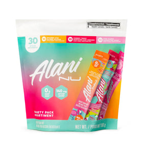 Alani Nu energy sticks Cherry Slush flavor in hand for workouts.