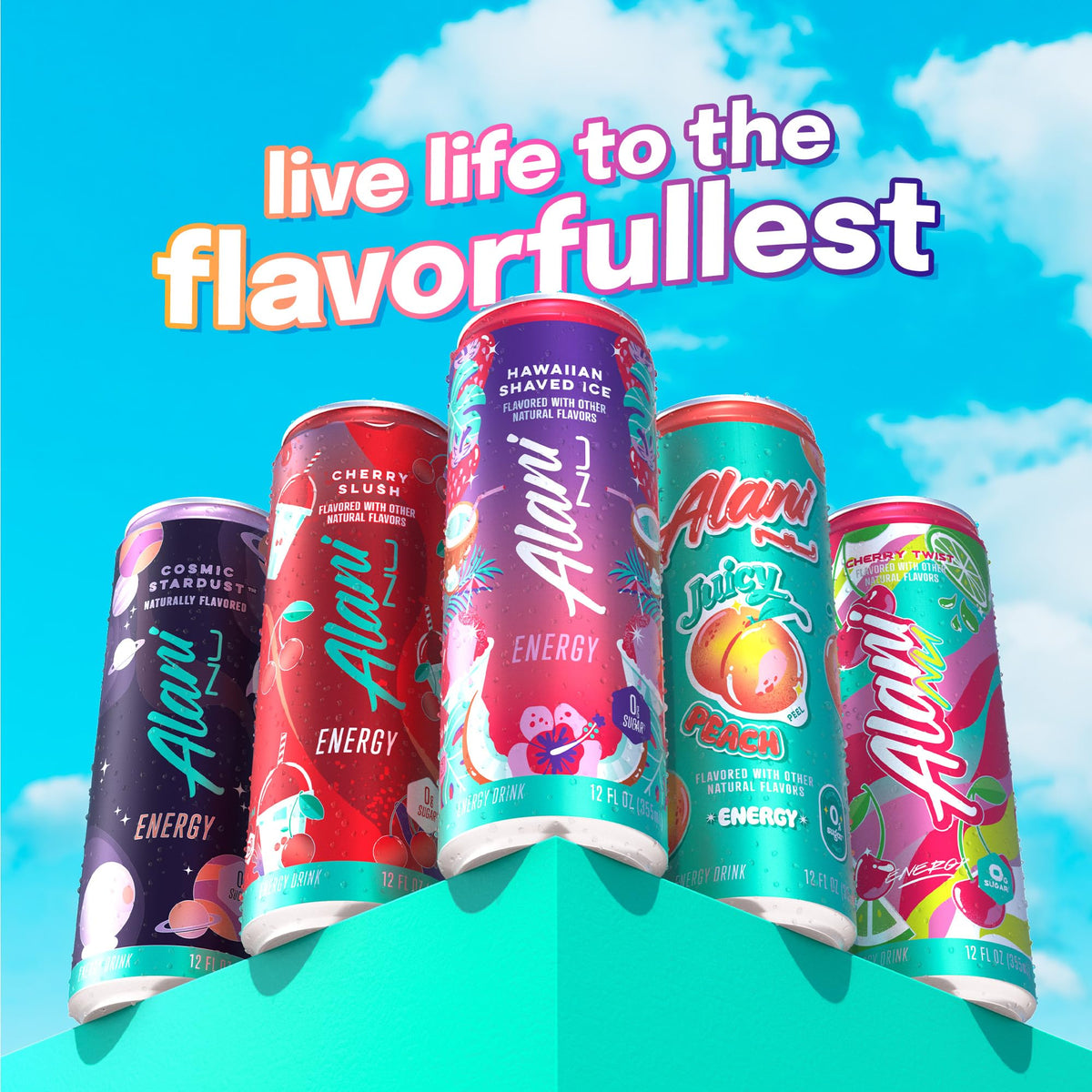 Alani Nu Hawaiian Shaved Ice fridge-ready visual implies cold ready-to-drink refreshment