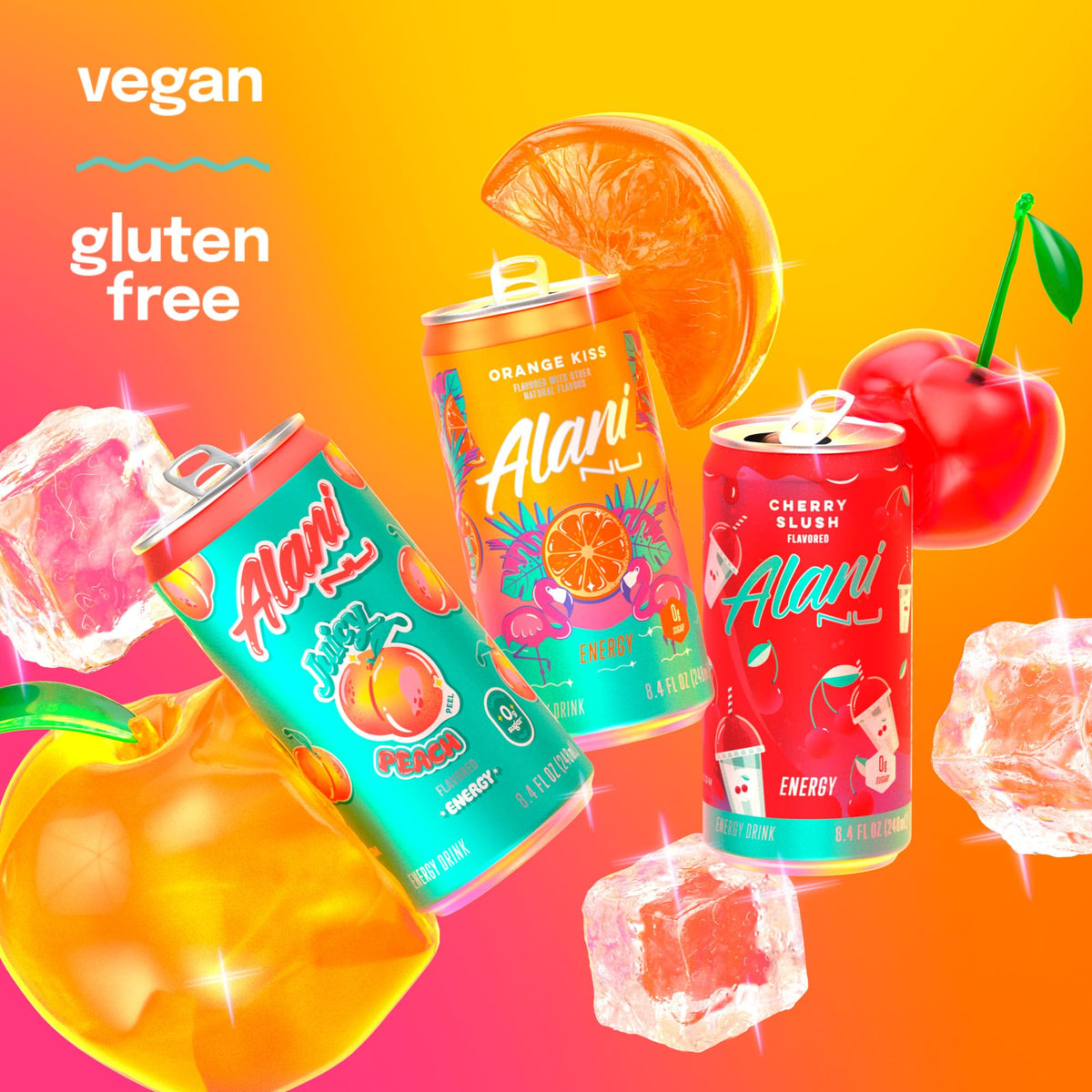 Alani Nu Mini Energy Juicy Peach can provides tart-sweet flavor and lift.