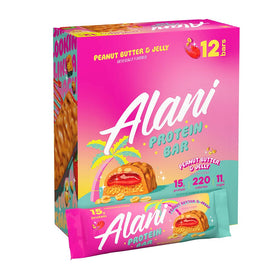 Alani Nu protein bar nutrition label highlighting 16g protein.