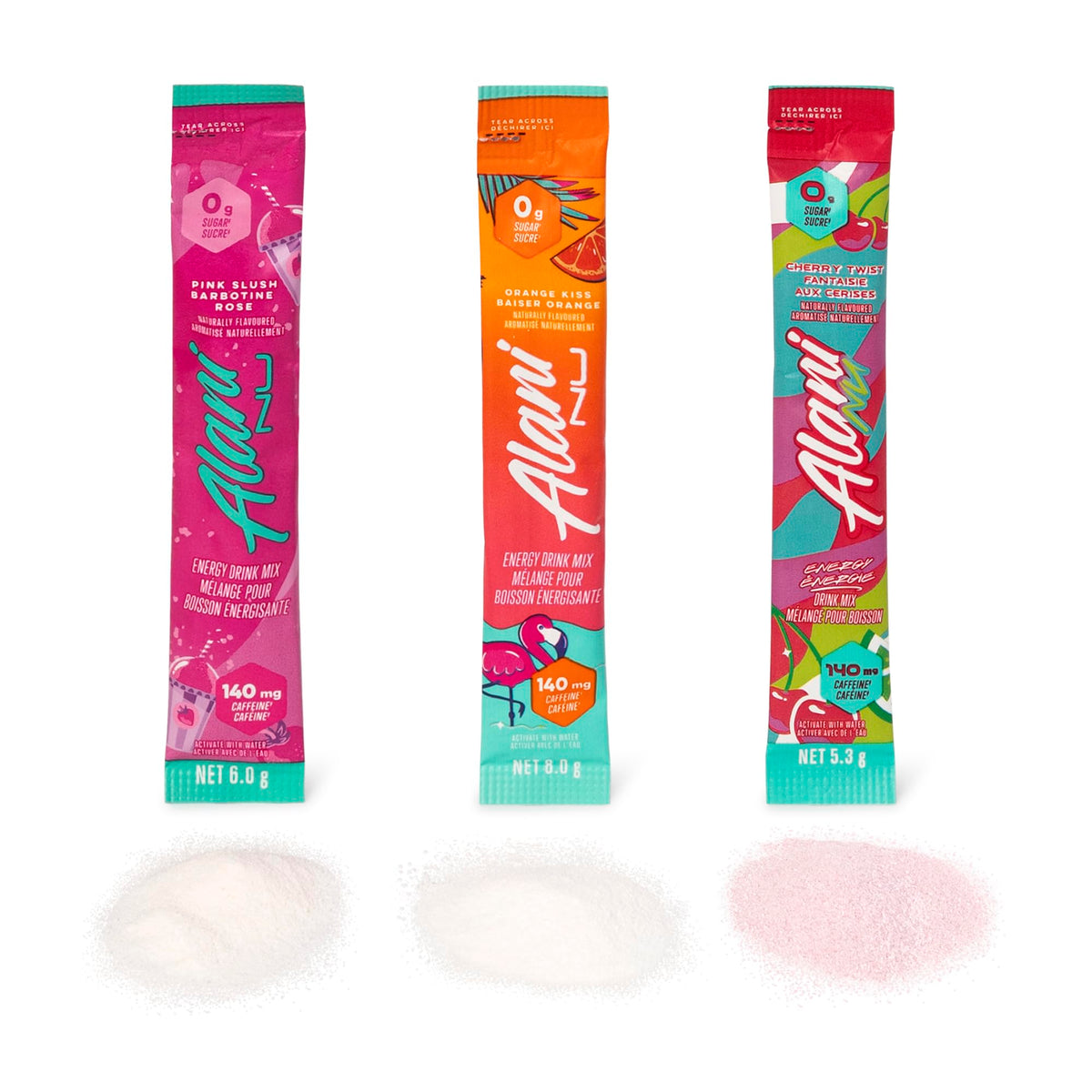 Alani Nu on-the-go packet ready for purse or bag use.