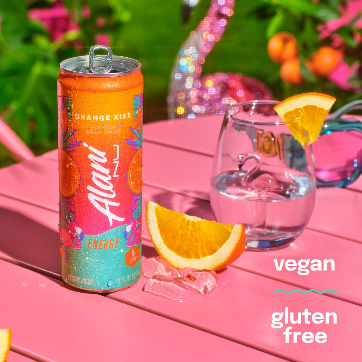 Alani Nu ORANGE KISS pack 24 cans signals a convenient energy option.