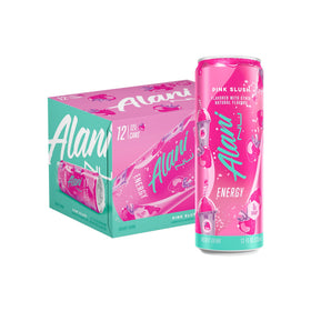 Alani Nu Pink Slush can front view highlights energy and zero sugar.