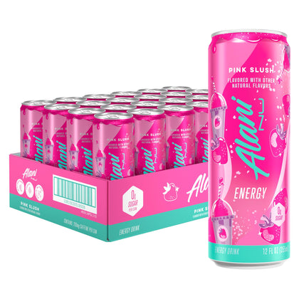 Alani Nu Pink Slush can front shows bold flavor and sugar-free energy
