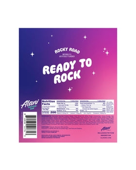 Alani Nu Rocky Road bar packaging shown for convenient on-the-go nutrition.