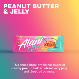 Alani Nu protein bars in a gym bag ready for pre- or post-workout fueling.