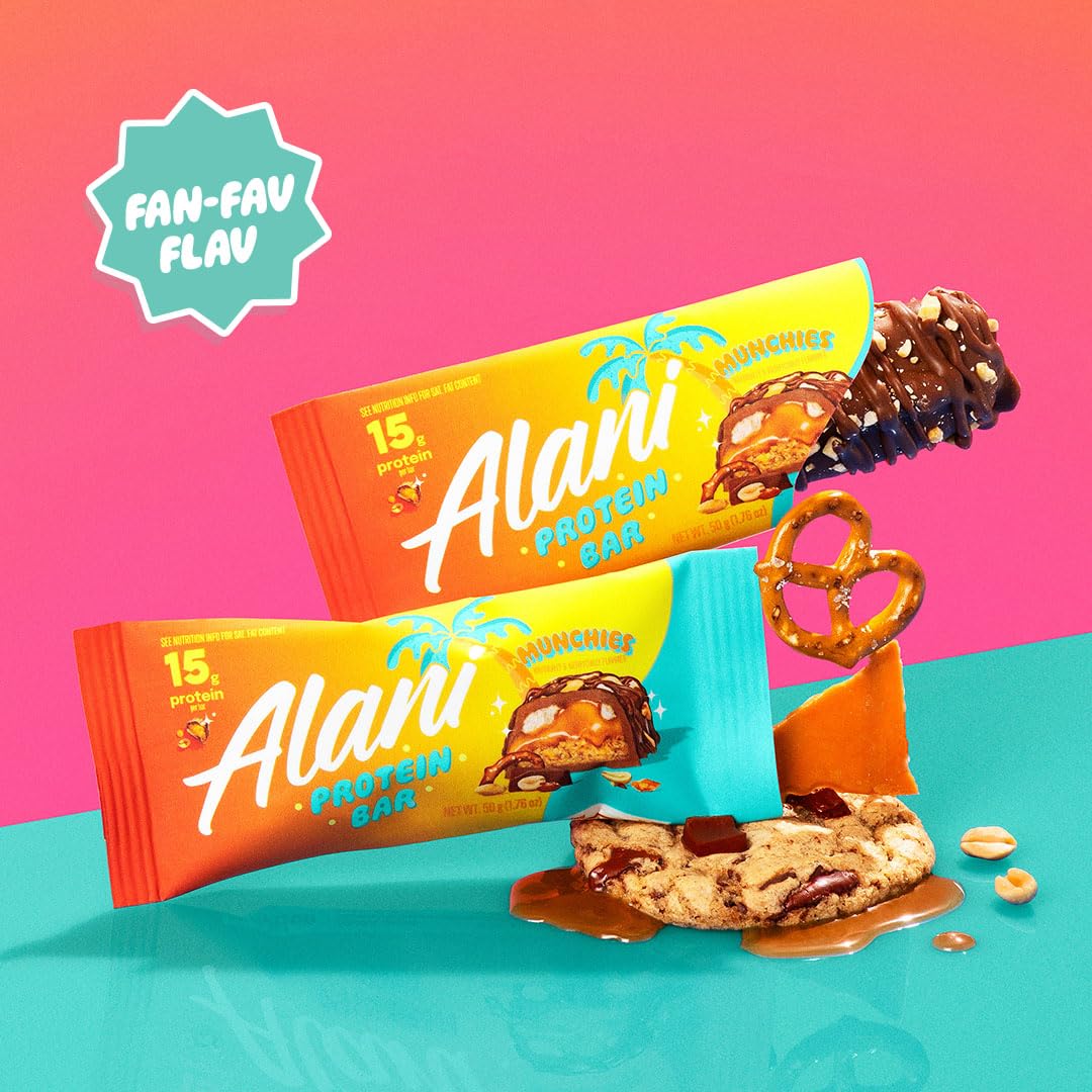 Alani Nu Protein MUNCHIES bar gym-bag snack for steady energy