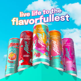 Alani Nu Sherbet Swirl shelf display, inviting variety and flavor exploration.