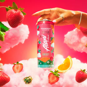 Alani Nu Strawberry Sunrise bubbles closeup signals refreshing taste and fizz