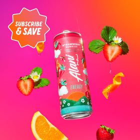 Alani Nu Strawberry Sunrise vegan-glutenfree icons imply inclusive wellness options