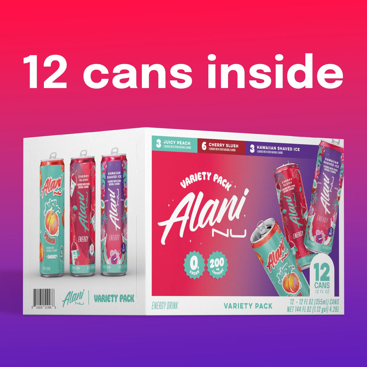 Alani Nu Juicy Peach can communicates bold flavor and on-the-go energy