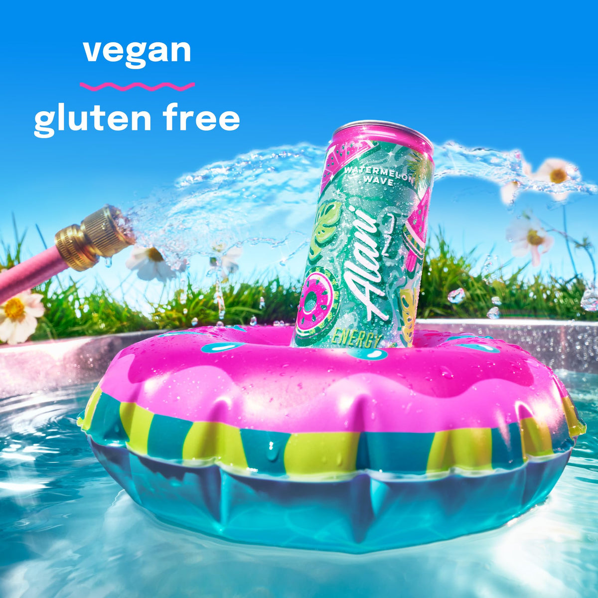 Alani Nu Watermelon Wave ingredients list focused on caffeine and vitamins
