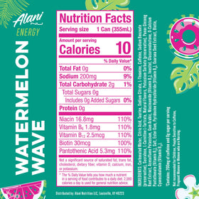 Pack of 12 Alani Nu Watermelon Wave cans for sharing and on-the-go
