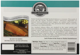 Alaska Smokehouse gift box with salmon, premium packaging for gifting.