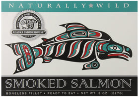 Alaska Smokehouse smoked salmon fillet 8oz, ideal for entertaining and appetizers.