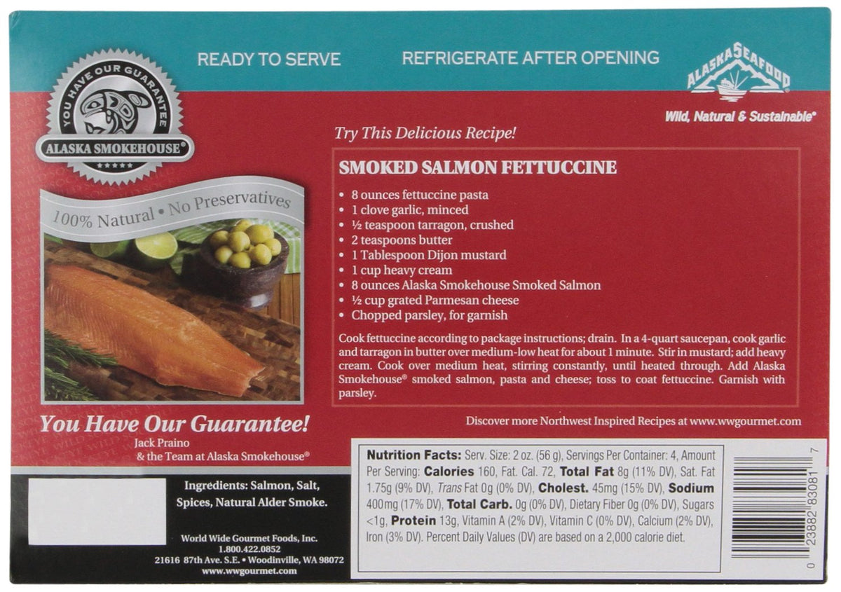 Alaska Smokehouse smoked sockeye fillet serving platter, showcasing rich flavor and ready-to-serve presentation.