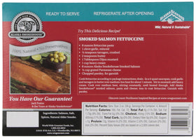 Alaska Smokehouse smoked sockeye fillet serving platter, showcasing rich flavor and ready-to-serve presentation.