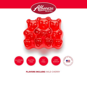 Albanese 12-flavor gummi bears assortment to brighten snack time.