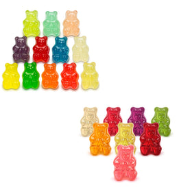 Albanese 12 Flavor assortment with bright fruit colors.